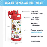 Thermos FUNtainer Stainless Steel 14oz/410mL Straw Bottle - Mario (F40524MB6)