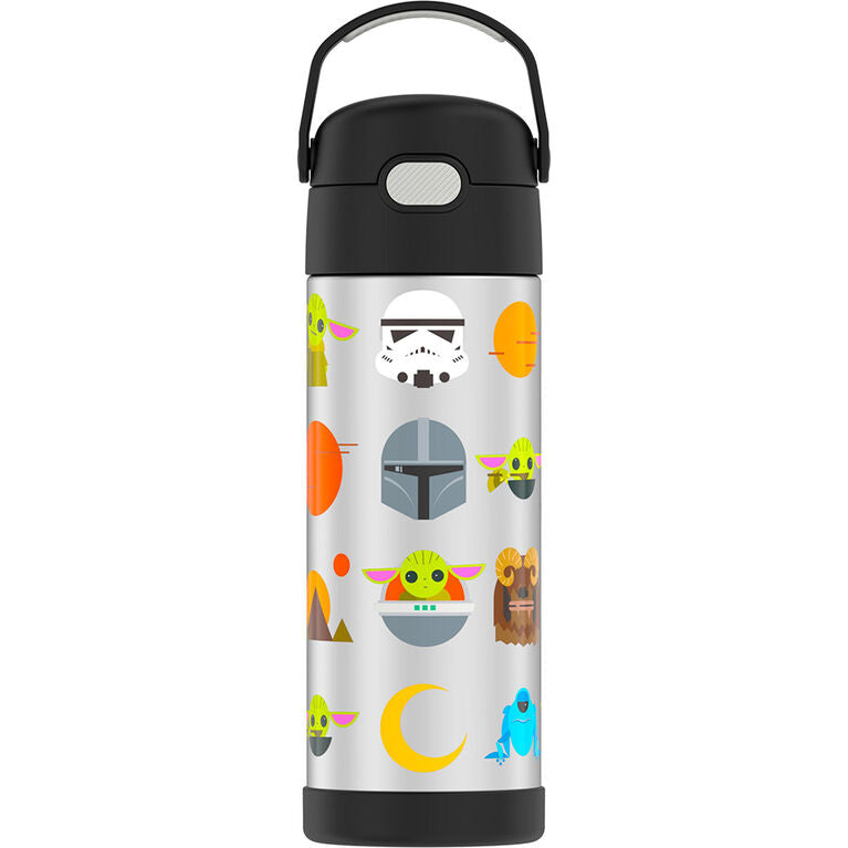Thermos FUNtainer 16oz Plastic Kids Water Bottle With Spout - Princess Design, Dishwasher Safe, Tritan Material
