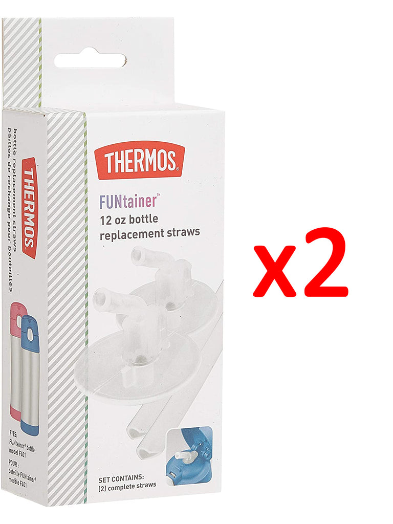 Thermos 12 Ounce Funtainer Bottle Clear Replacement Straws