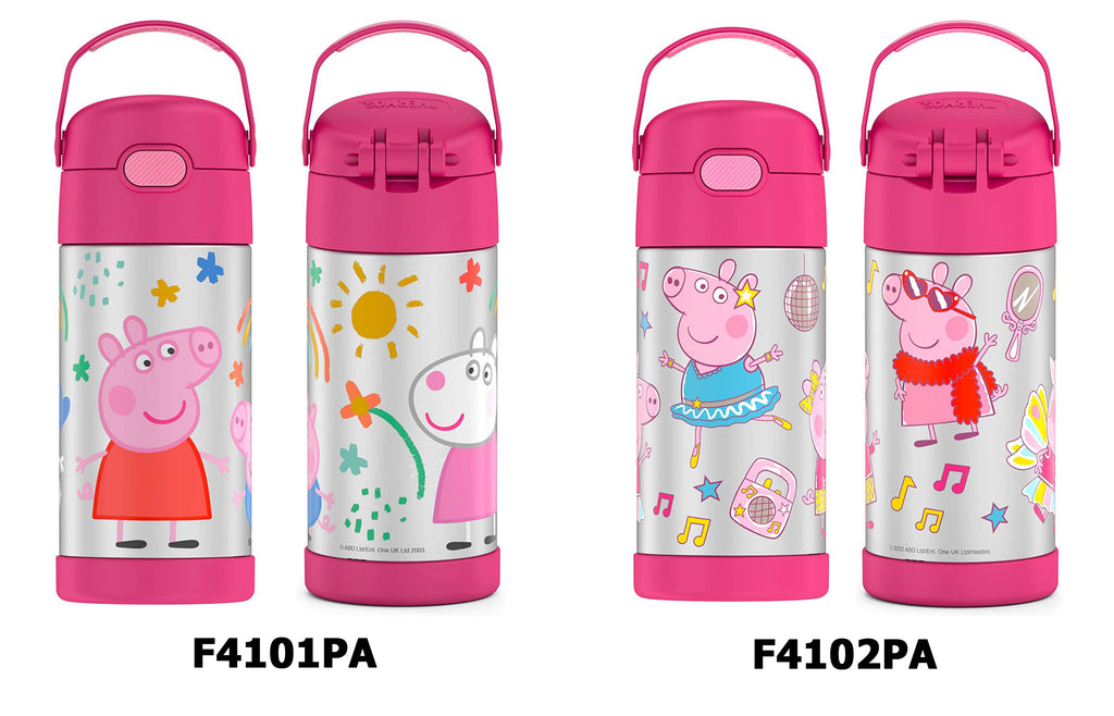 Thermos FUNtainer Stainless Steel 12oz/355mL Straw Bottle Peppa Pig