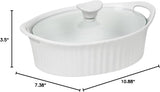 CorningWare® French White® Oval Casserole Dish with Lid (2 Sizes)