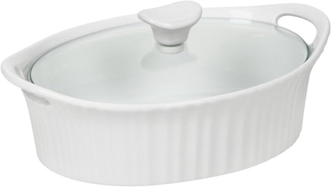 CorningWare® French White® Oval Casserole Dish with Lid (2 Sizes)