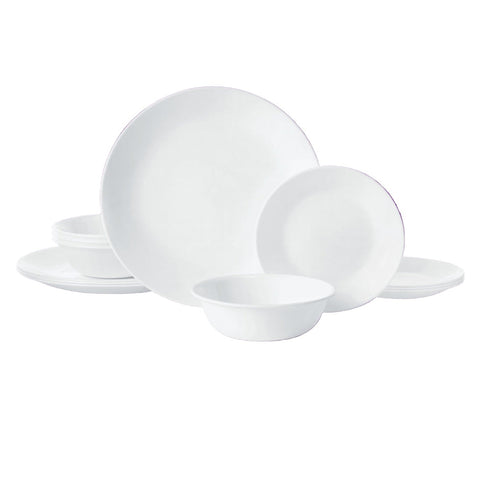 Corelle® Winter Frost White 12-piece Dinnerware Set, Service for 4