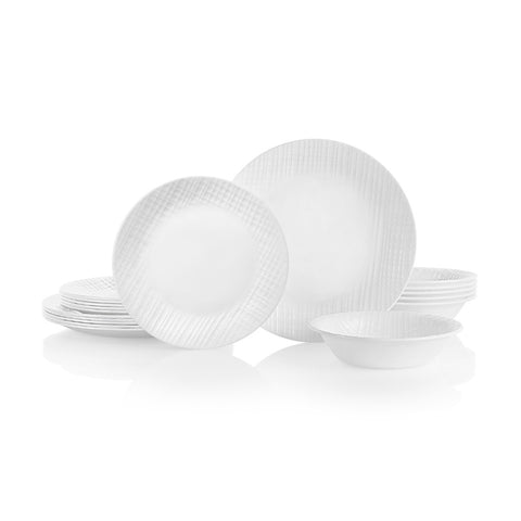 Corelle® Linen Weave 18-piece Dinnerware Set, Service for 6 (1141882)