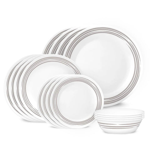 Corelle® Brushed Silver 16-piece Dinnerware Set, Service for 4
