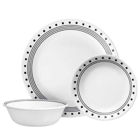 Corelle® City Block 12-piece Dinnerware Set, Service for 4