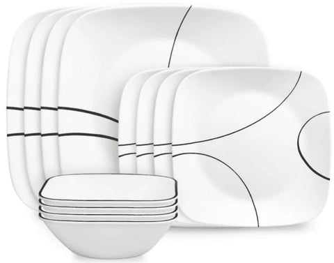 Corelle® Simple Lines 12-piece Dinnerware Set, Service for 4 (1147172)