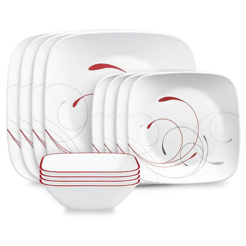 Corelle® Square Splendor 12-piece Dinnerware Set, Service for 4