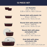 CorningWare® French Colors 12-piece Oval Bakeware Set (2 Colour Options)