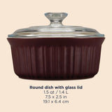 CorningWare® French Colors 1.5-quart Round Baking Dish (2 Colours)