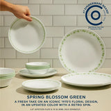 Corelle® Spring Blossom Green 12-piece Dinnerware Set, Service for 4 (1150543)