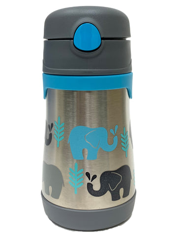 Thermos 10oz Stainless Steel Straw Bottle Blue