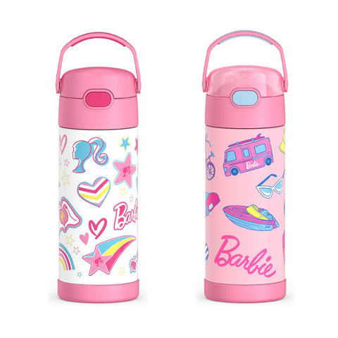 *NEW 2025* Thermos FUNtainer Stainless Steel 14oz/410mL Straw Bottle - Barbie