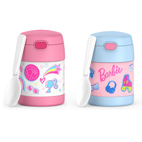 *NEW 2025* Thermos FUNtainer Stainless Steel 10oz/290mL Food Jar with Fold-able Spoon, Barbie (F3104BAB6)