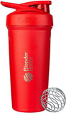 BlenderBottle Strada Shaker Cup Insulated Stainless Steel Water Bottle with Wire Whisk, 24oz