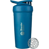 BlenderBottle Strada Shaker Cup Insulated Stainless Steel Water Bottle with Wire Whisk, 24oz