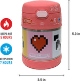 *NEW* Thermos FUNtainer Stainless Steel 10oz/290mL Food Jar with Fold-able Spoon - Minecraft