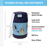*NEW 2024* Thermos FUNtainer Stainless Steel 10oz/290mL Food Jar with Fold-able Spoon, Bluey (F3104BY6)