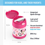 *NEW 2026* Thermos FUNtainer Stainless Steel 10oz/290mL Food Jar w/ Foldable Spoon - Minnie Mouse