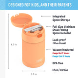 Thermos FUNtainer 470mL Stainless Steel Food Jar with S/S Spoon (F31101 Series)