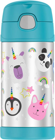 Thermos FUNtainer Stainless Steel 12oz/355mL Straw Bottle - Magical Unicorn