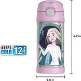 Thermos FUNtainer Stainless Steel 12oz/355mL Straw Bottle - Disney Frozen