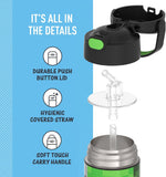 *NEW 2024* Thermos FUNtainer Stainless Steel 14oz/410mL Straw Bottle - Minecraft (F40524MI6)