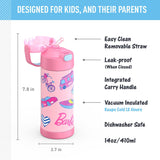 *NEW 2025* Thermos FUNtainer Stainless Steel 14oz/410mL Straw Bottle - Barbie