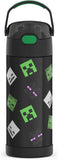 *NEW 2026* Thermos FUNtainer Stainless Steel 14oz/410mL Straw Bottle - Minecraft