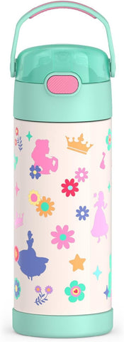 *NEW 2025* Thermos FUNtainer Stainless Steel 14oz/410mL Straw Bottle - Disney Princess