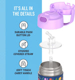 Thermos FUNtainer Stainless Steel 14oz/410mL Straw Bottle - Non-Licensed
