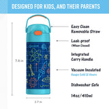 *NEW 2026* Thermos FUNtainer Stainless Steel 14oz/410mL Straw Bottle - Non-Licensed (Copy)