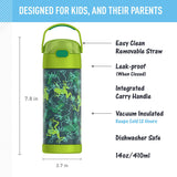 *NEW 2026* Thermos FUNtainer Stainless Steel 14oz/410mL Straw Bottle - Non-Licensed (Copy)