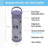 *NEW 2026* Thermos FUNtainer Stainless Steel 14oz/410mL Straw Bottle - Frozen