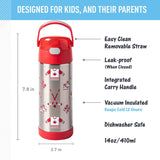 *NEW* Thermos FUNtainer Stainless Steel 14oz/410mL Straw Bottle - Canadian Series