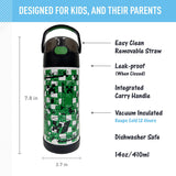 *NEW 2026* Thermos FUNtainer Stainless Steel 14oz/410mL Straw Bottle - Minecraft