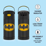 *NEW* Thermos FUNtainer Stainless Steel 12oz/355mL Straw Bottle - Batman