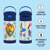 Thermos FUNtainer Stainless Steel 12oz/355mL Straw Bottle - Paw Patrol