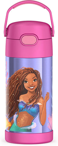 *NEW* Thermos FUNtainer Stainless Steel 12oz/355mL Straw Bottle - Little Mermaid