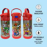 Thermos FUNtainer Stainless Steel 12oz. Straw Bottle - Super Mario Brothers