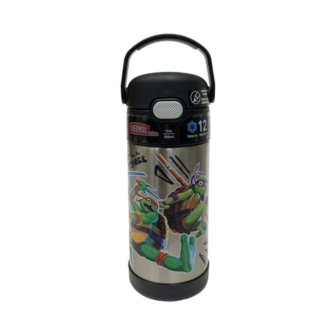 *NEW* Thermos FUNtainer Stainless Steel 12oz/355mL Straw Bottle - Teenage Mutant Ninja Turtles