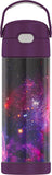 THERMOS FUNTAINER 16oz/470mL Stainless Steel Vacuum Insulated Bottle with Wide Spout Lid (Galaxy Series)