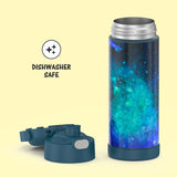 THERMOS FUNTAINER 16oz/470mL Stainless Steel Vacuum Insulated Bottle with Wide Spout Lid (Galaxy Series)
