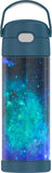 THERMOS FUNTAINER 16oz/470mL Stainless Steel Vacuum Insulated Bottle with Wide Spout Lid (Galaxy Series)