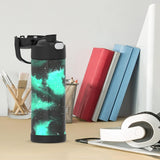 THERMOS FUNTAINER 16oz/470mL Stainless Steel Vacuum Insulated Bottle with Wide Spout Lid (Galaxy Series)