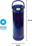 THERMOS FUNTAINER 16oz/470mL Stainless Steel Vacuum Insulated Bottle with Wide Spout Lid (Galaxy Series)