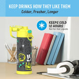 *NEW 2024* THERMOS FUNTAINER 16oz/470mL Stainless Steel Vacuum Insulated Bottle with Spout Lid, Graffiti