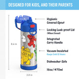 *NEW 2026* THERMOS FUNTAINER 16oz/470mL Stainless Steel Vacuum Insulated Bottle with Spout Lid, Mario Kart