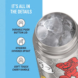 *NEW 2026* THERMOS FUNTAINER 16oz/470mL Stainless Steel Vacuum Insulated Bottle with Spout Lid, Mario Kart
