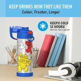 *NEW 2026* THERMOS FUNTAINER 16oz/470mL Stainless Steel Vacuum Insulated Bottle with Spout Lid, Mario Kart